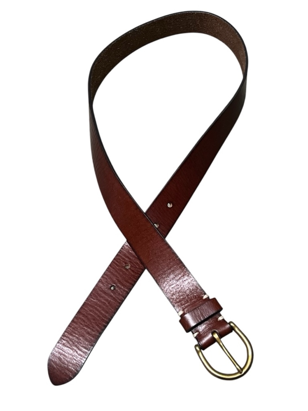 Banana Republic women’s brown 1.25” wide belt with aged gold buckle - Picture 3 of 9